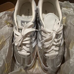 Adidas Women's Shiny Silver Sneakers